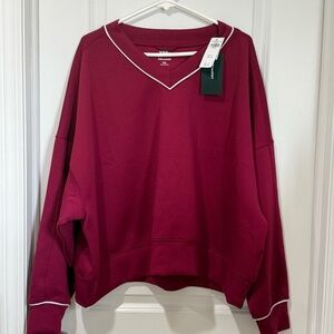 Abercrombie YPB neoKNIT V-Neck Sweatshirt NWT